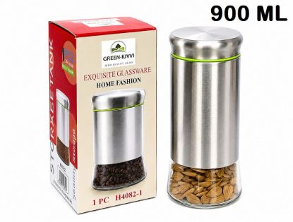 Picture of CK - 850 Ml Glass Jar With Steel Cover And Lid Color Box -CK9