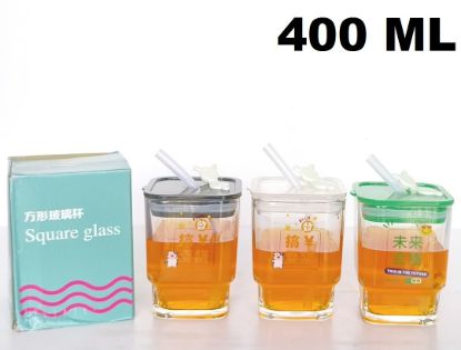 Picture of CK - SIPPER BOTTLE SQUARE GLASS 470ML -CK16